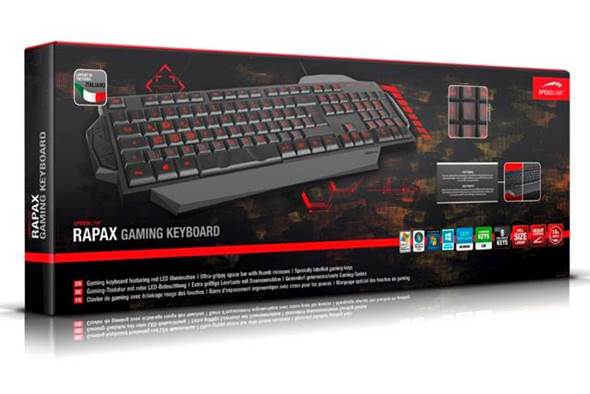 49435 - Speedlink RAPAX Gaming Keyboard Black Italy Layout Europe
